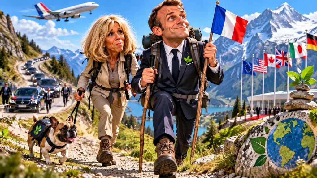 Bilan carbone : Emmanuel Macron se rendra (avec Brigitte) au prochain G7 à pied pour donner l'exemple