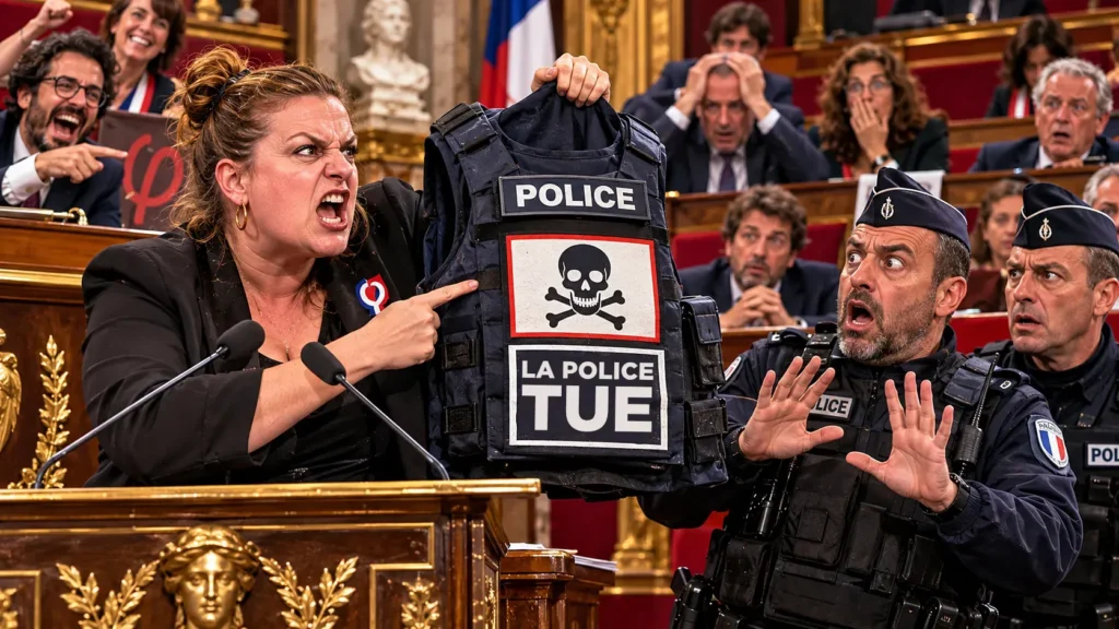 La police tue » sur les uniformes