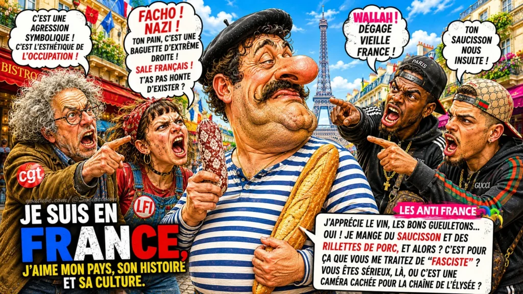 Il mange une baguette donc il est FACHO !
