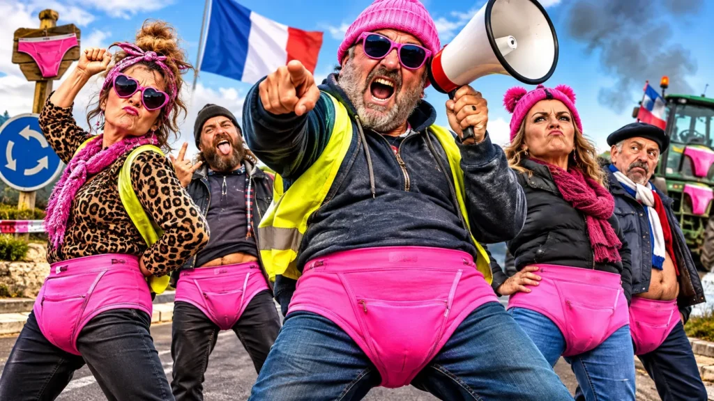 La brigade des gilets jaunes et des slips roses